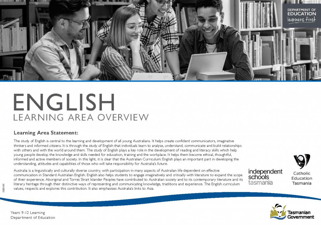 Learning Area Overview - English