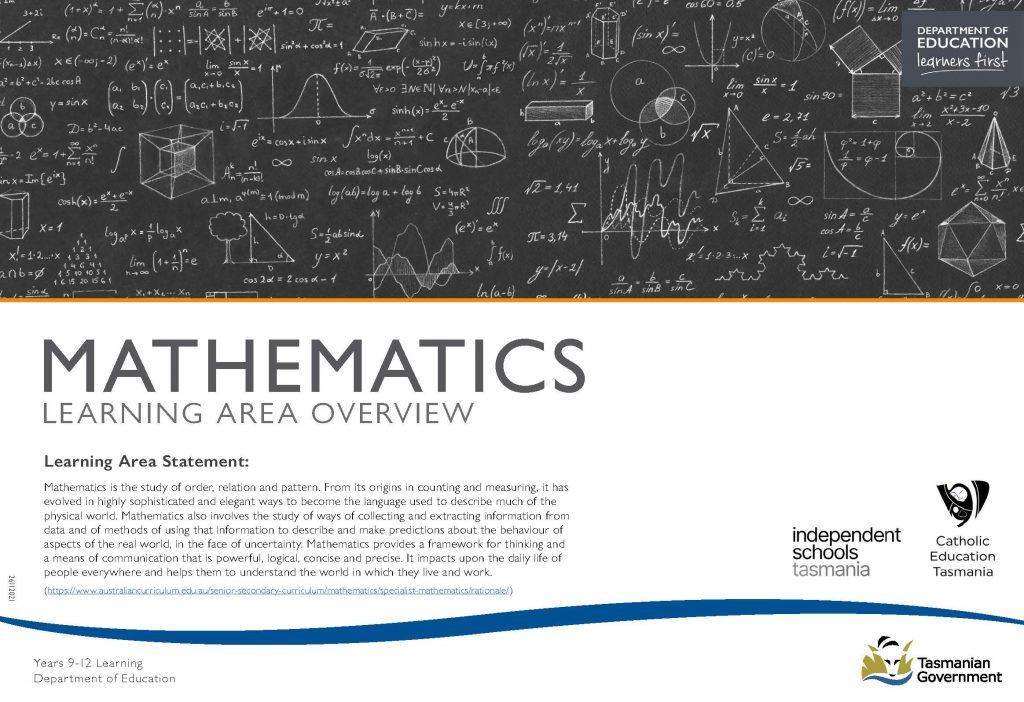 Learning Area Overview - Mathematics
