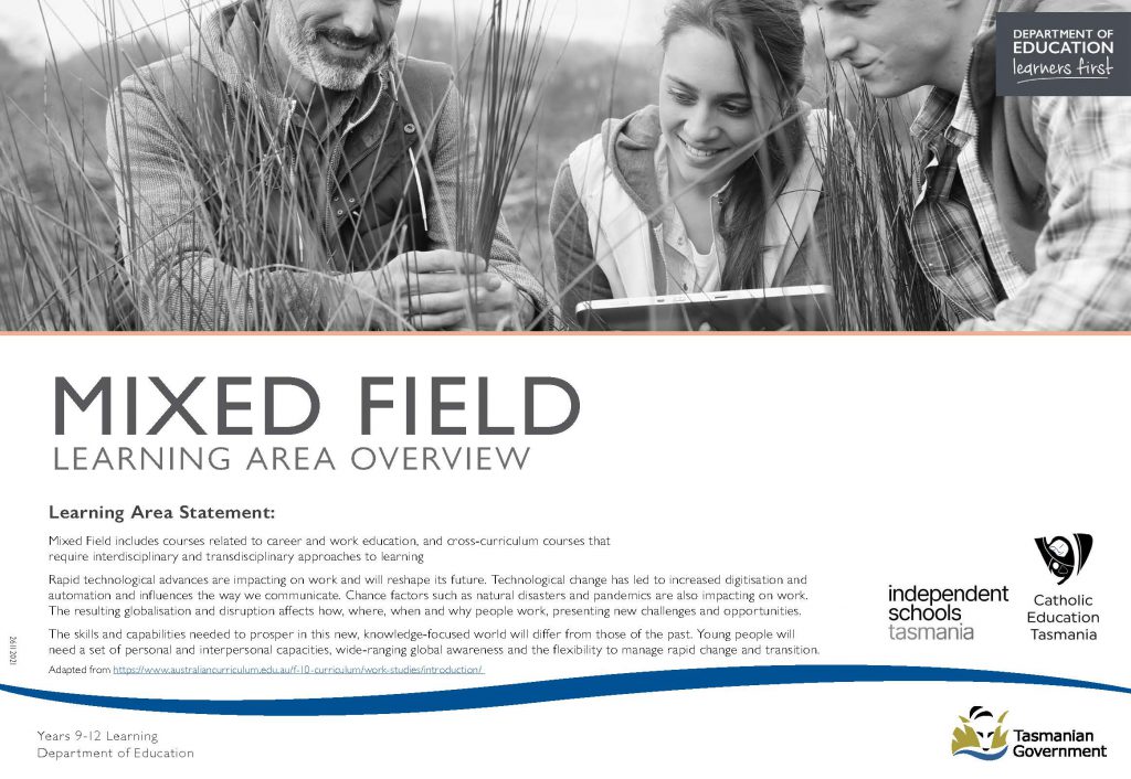 Learning Area Overview - Mixed Field
