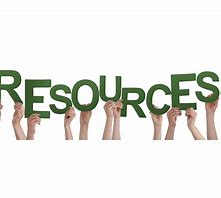 human hands holding the letters up spelling the word resources